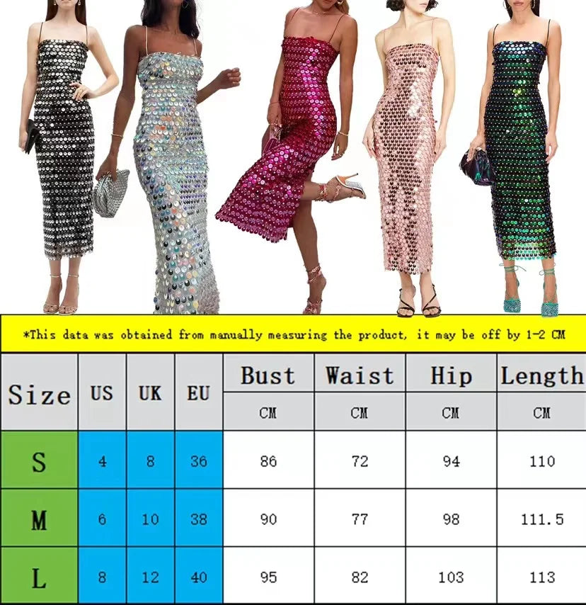 Modista Sparkling Slim Sequin Dresses