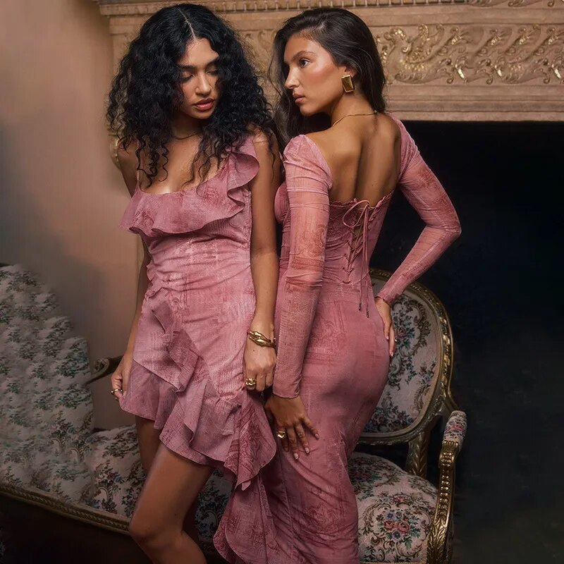 Hershey Bandage Corset Midi Dress