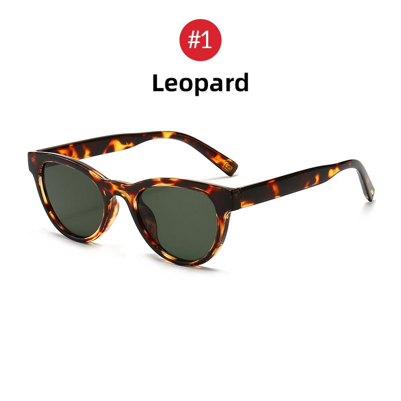 Solar Pepe Cat Eye Sunglasses Leopard Frame Retro