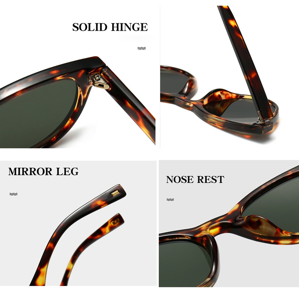 Solar Pepe Cat Eye Sunglasses Leopard Frame Retro
