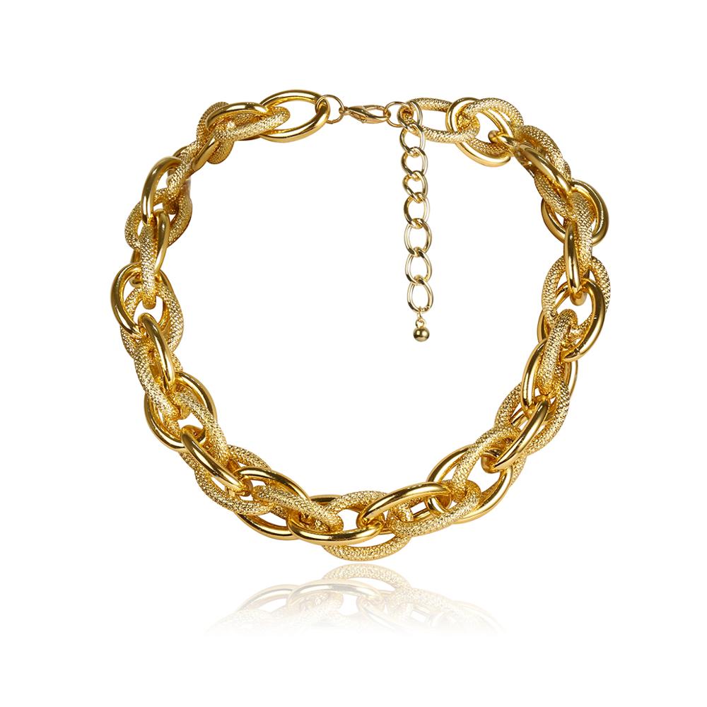 Lacteo Golden Metal Choker Necklace