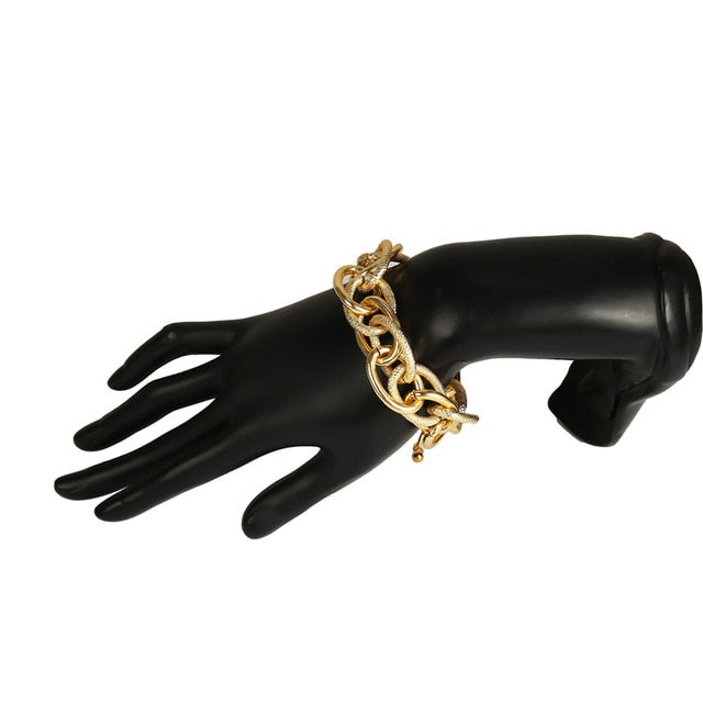 Lacteo Golden Metal Choker Necklace
