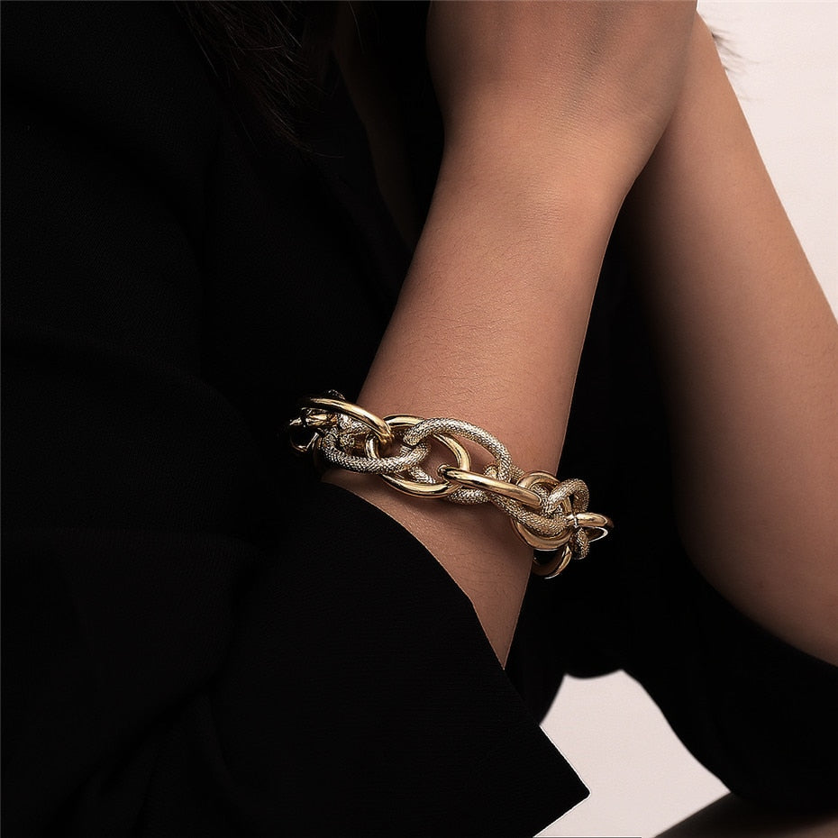 Lacteo Golden Metal Choker Necklace