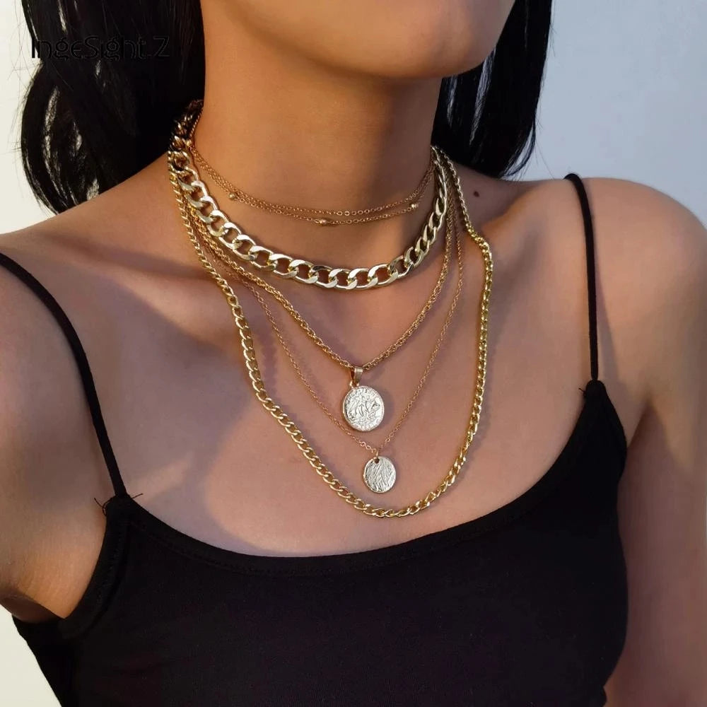 Aristocrat Multi Layer Curb Necklace