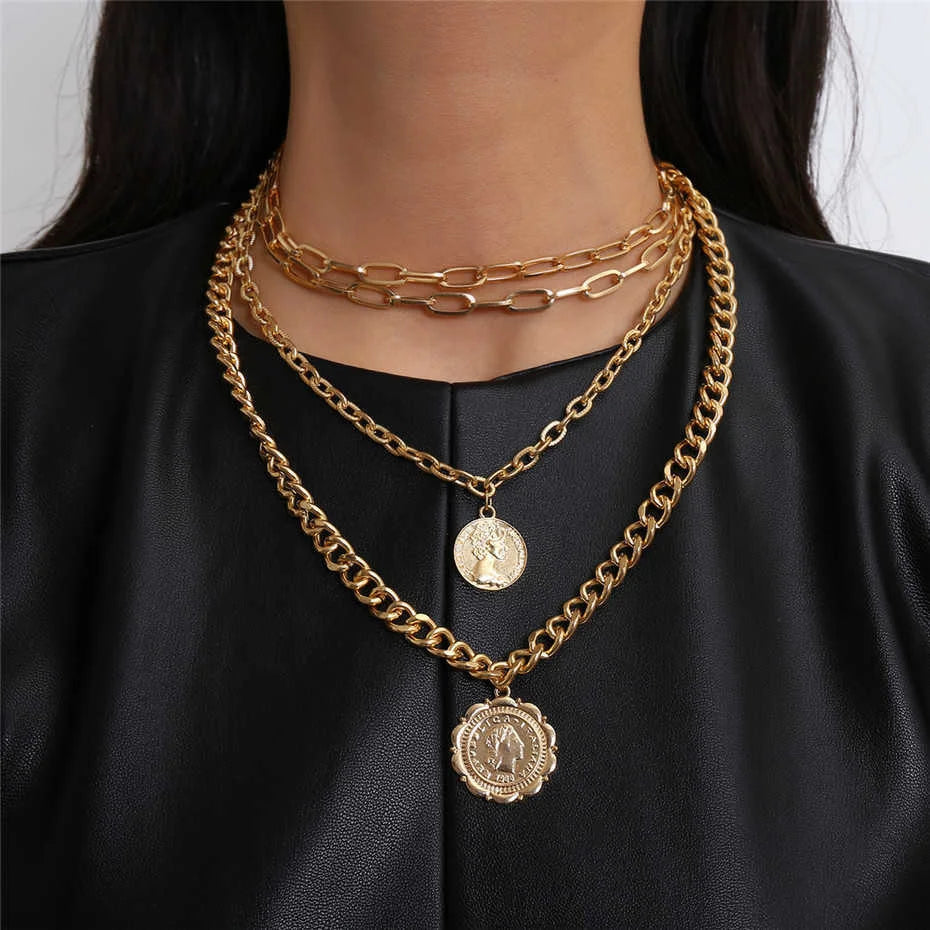 Aristocrat Multi Layer Curb Necklace