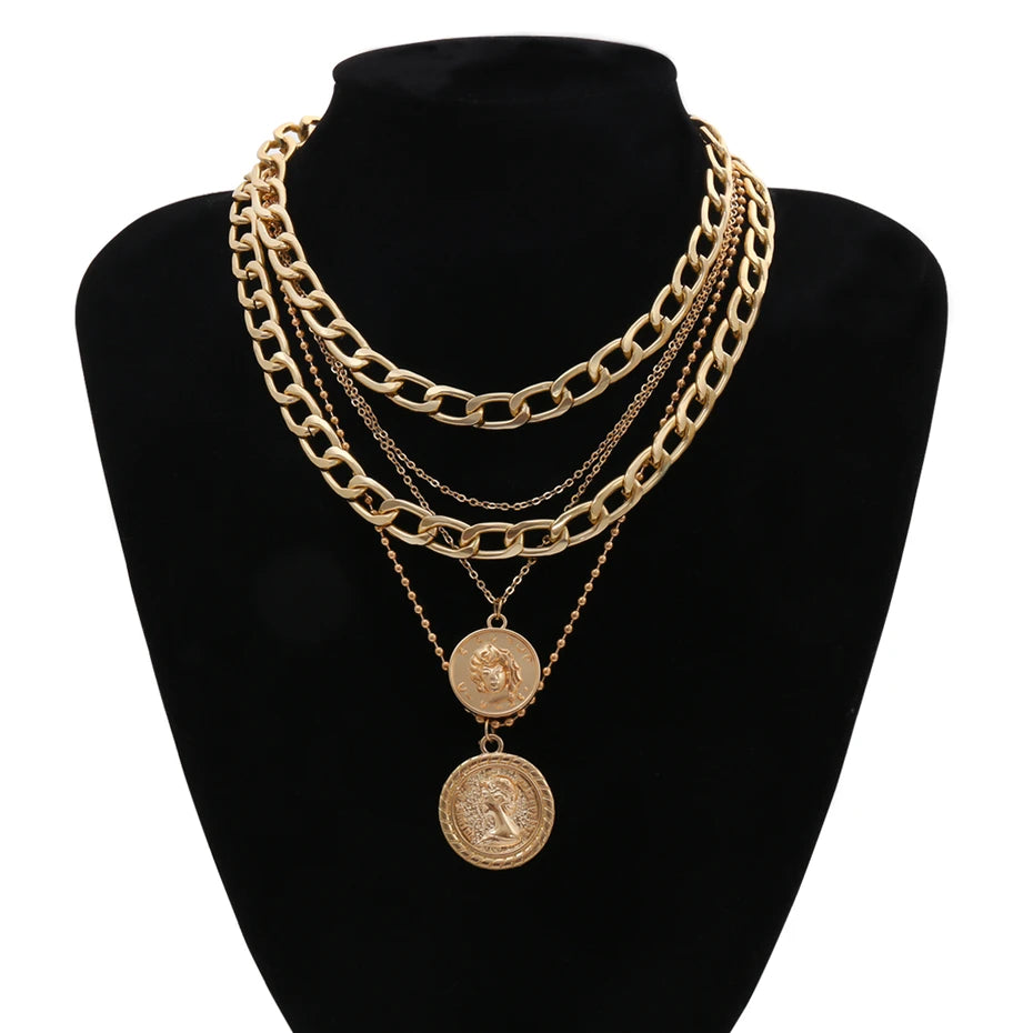 Aristocrat Multi Layer Curb Necklace