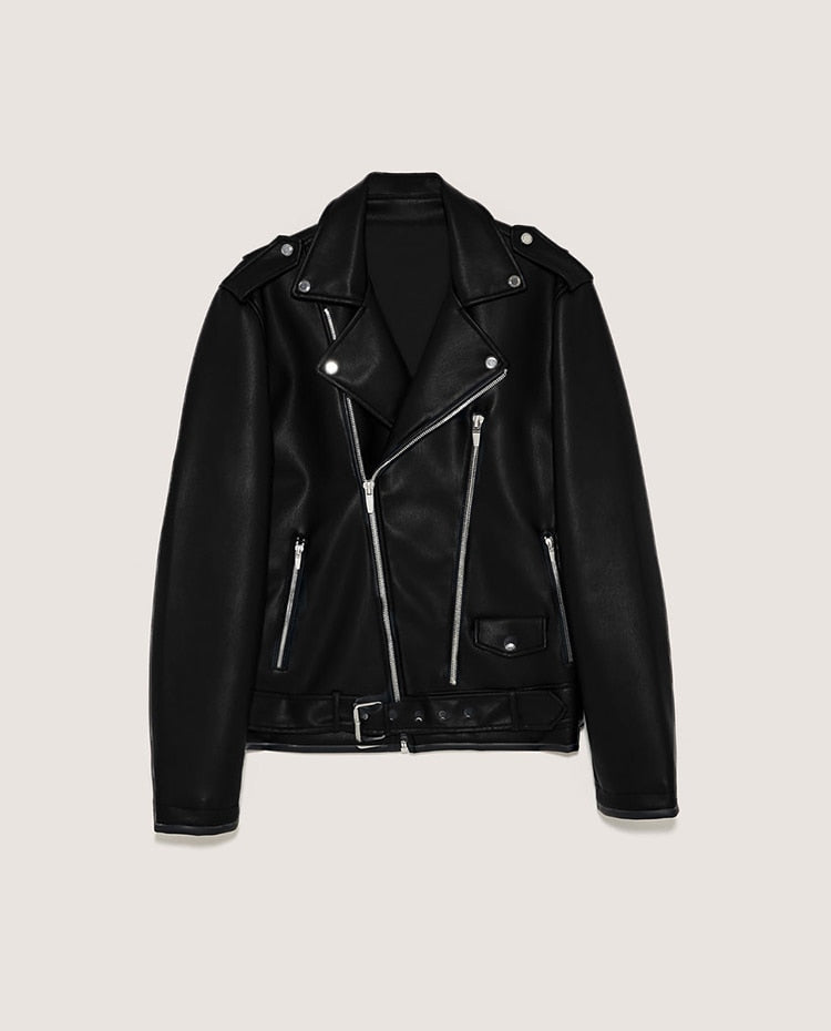 Cavalier Faux Leather Jacket