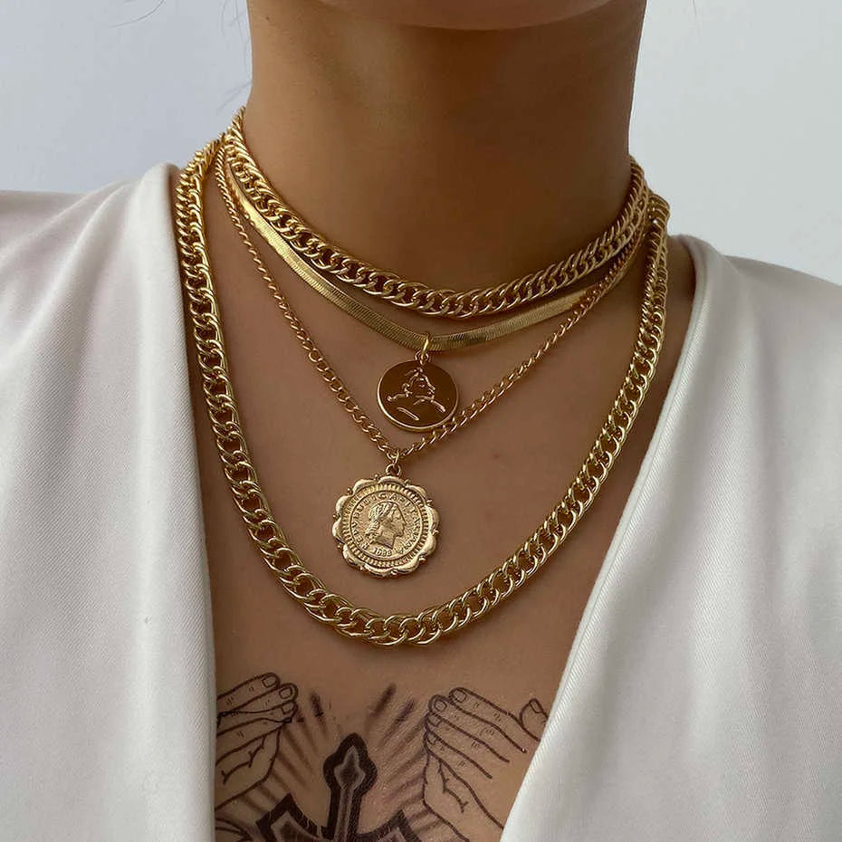 Aristocrat Multi Layer Curb Necklace