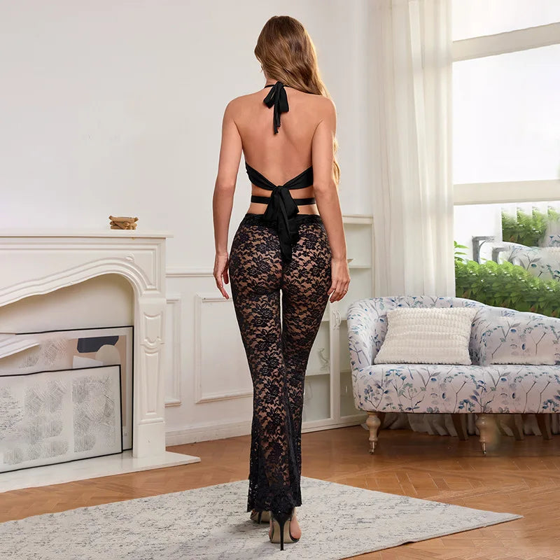 Cut Out Lace Jumpsuit