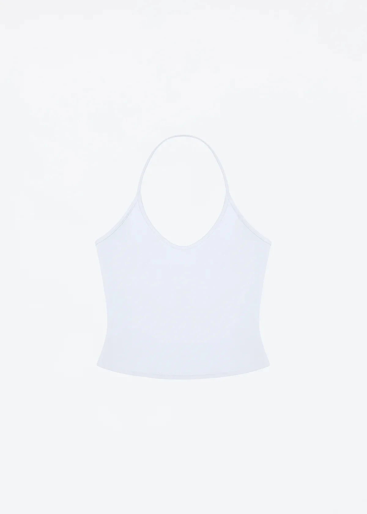 Tank Baby Blue Thin Strap U-Neck Top