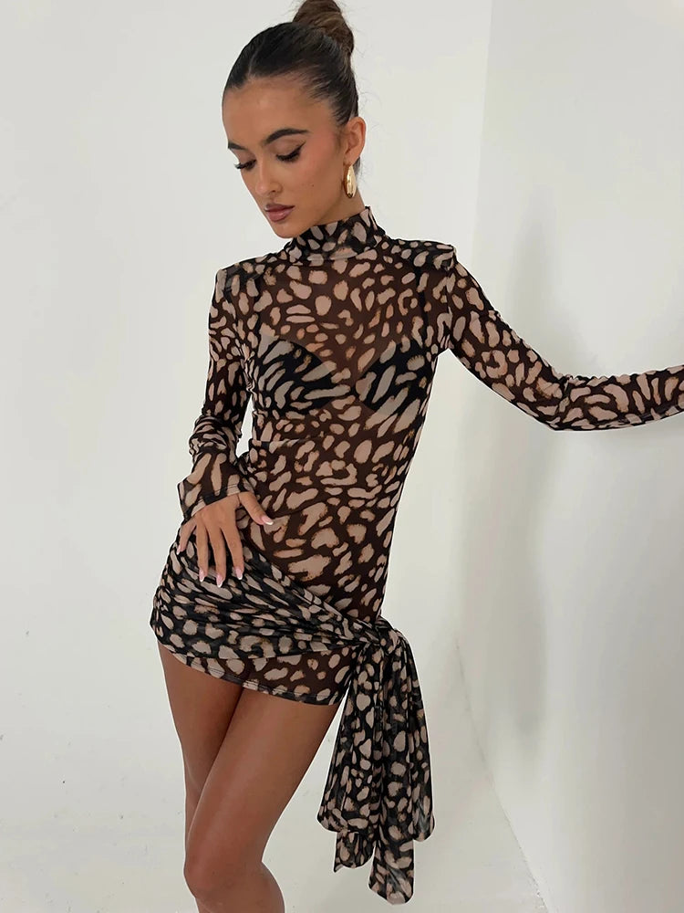 Beck Sheer Leopard Dress