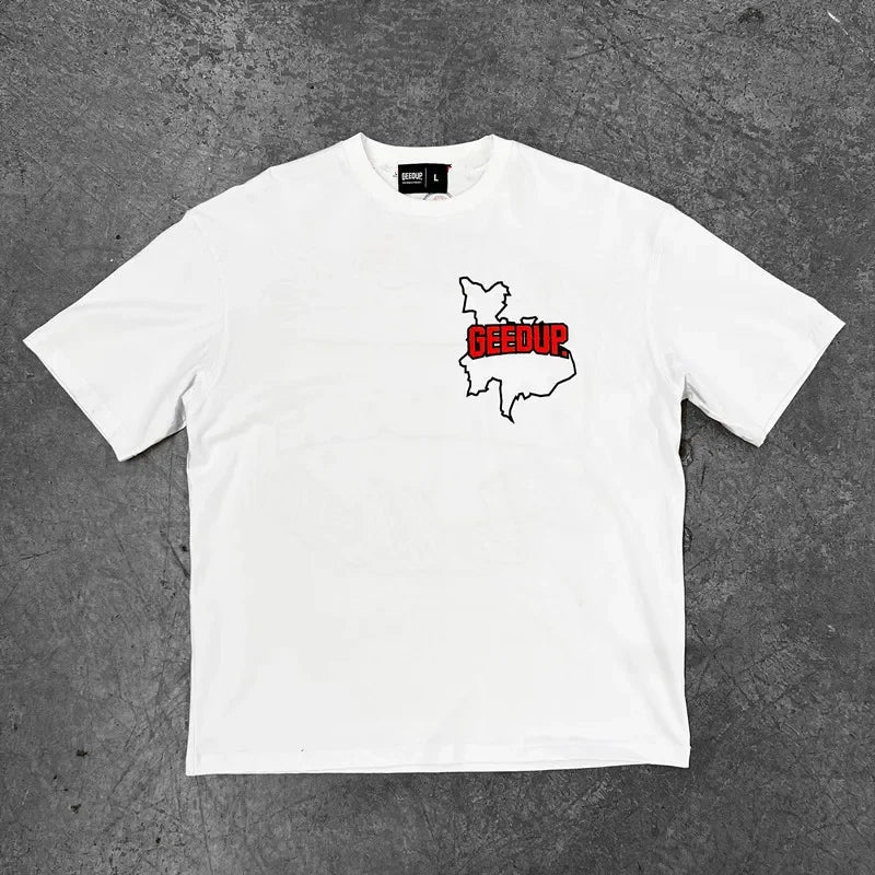 American GEEDUP street cotton T-shirt