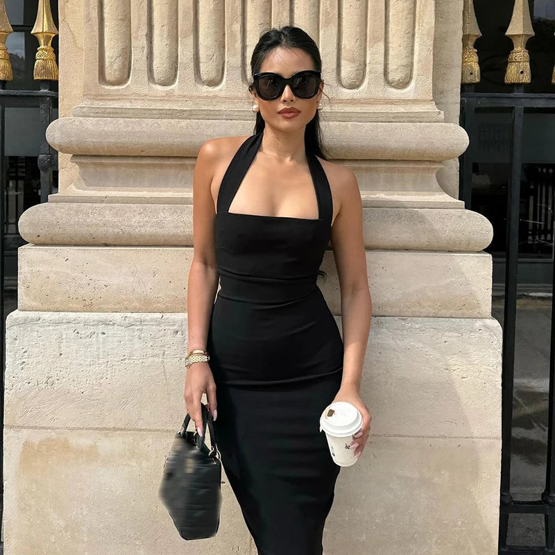 Majestic French Midi Dress