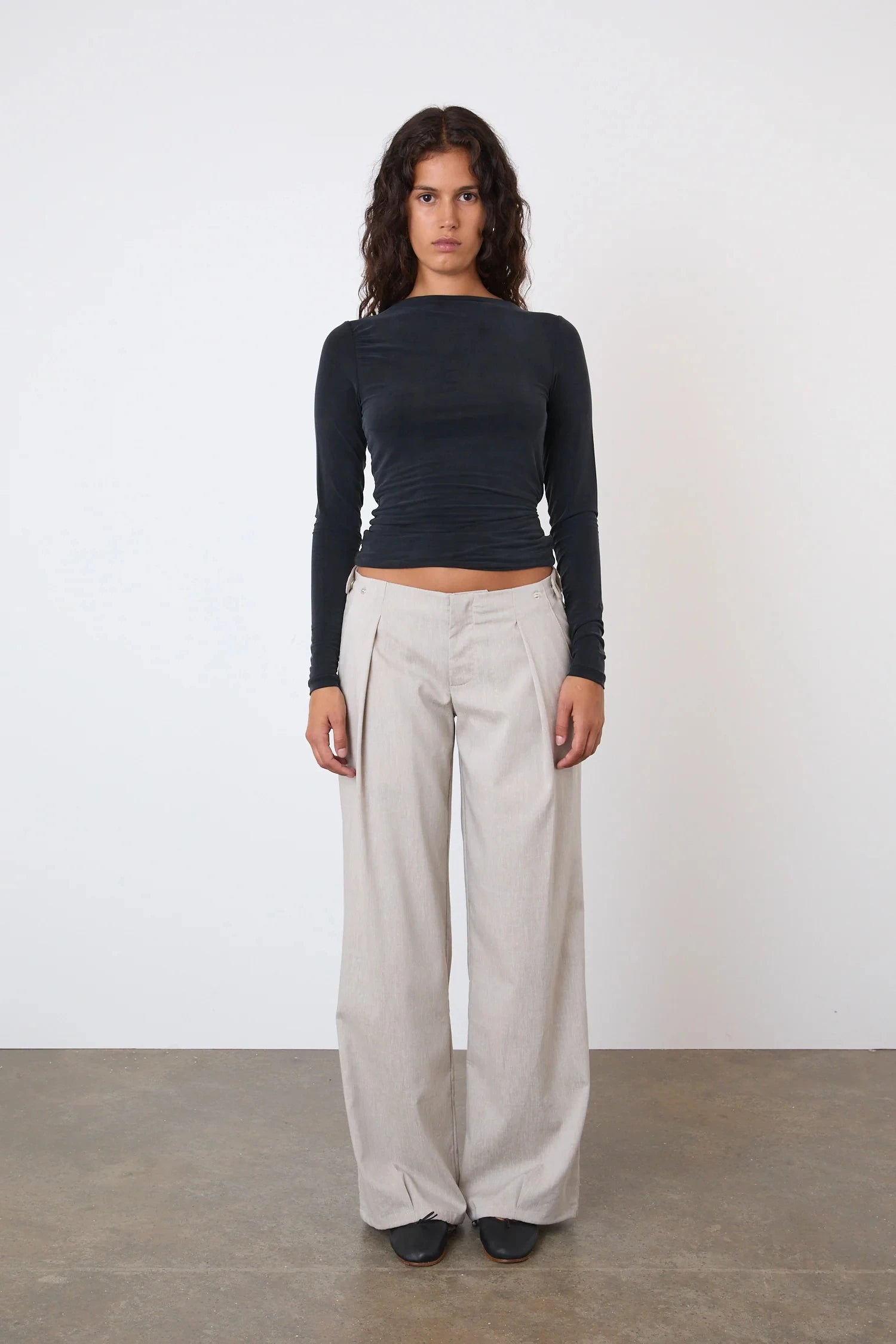 Peachy fitted long-sleeved Top