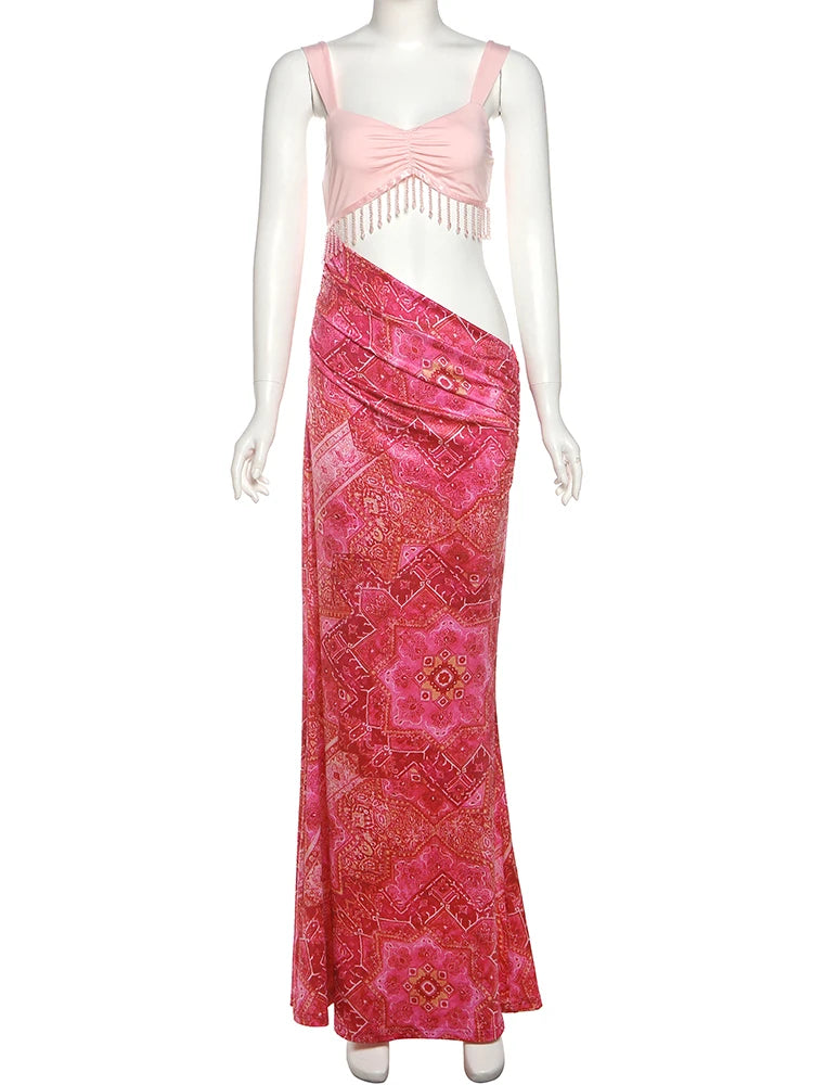 Zaragoza Hollow Tassel Dress