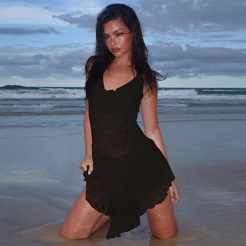 Serenity A-line sheer Dress