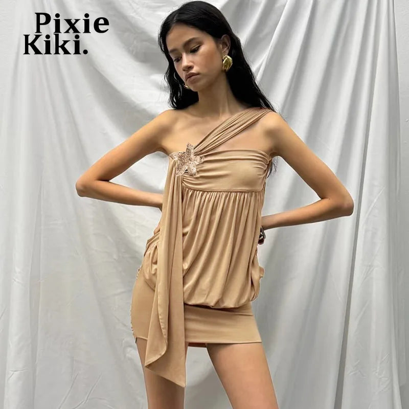 Mallorca One Shoulder Mini Dress