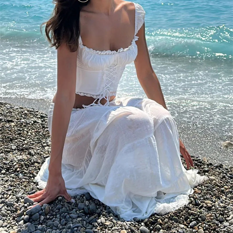 Morelia Lace Floral Two Piece Set
