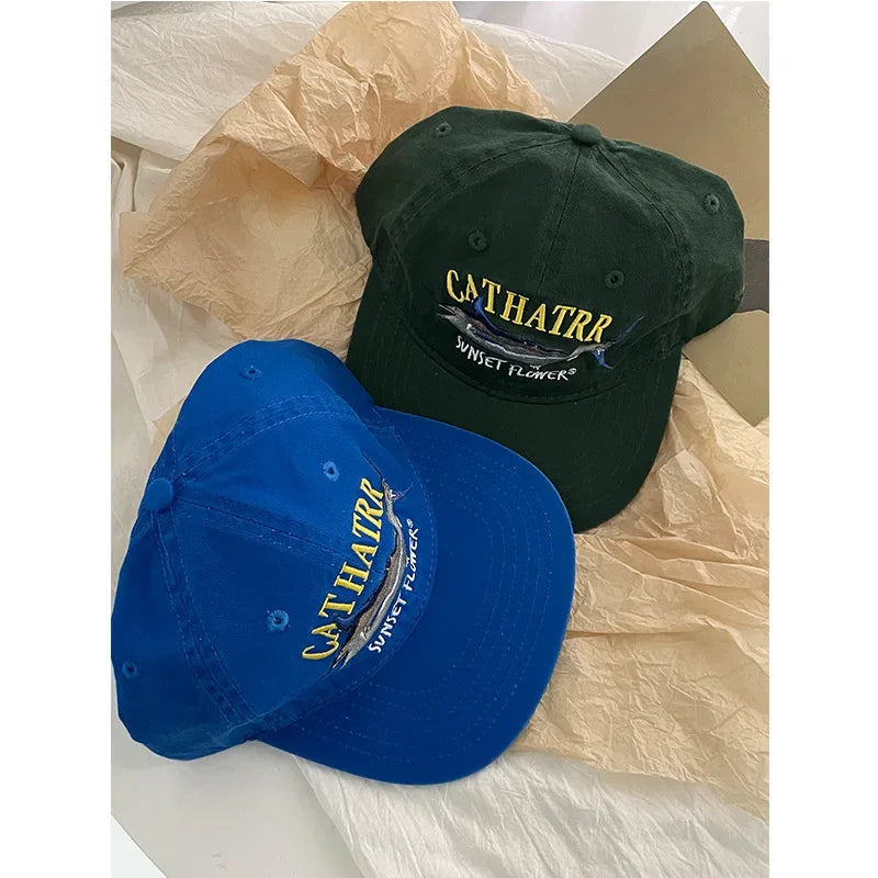 Ins Tuna Flat Brim Baseball Cap