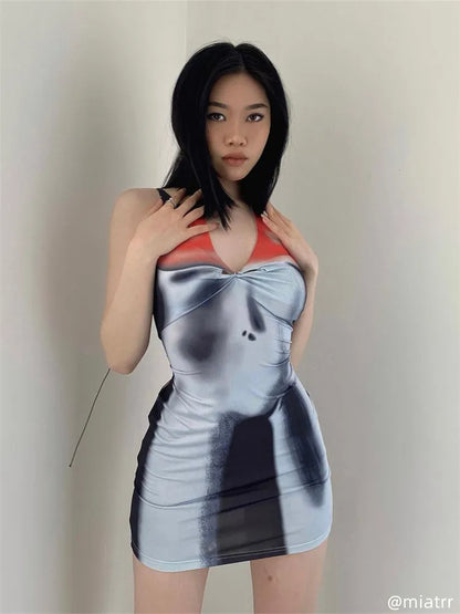 Brandy Y2K Oblique Sexy Dress