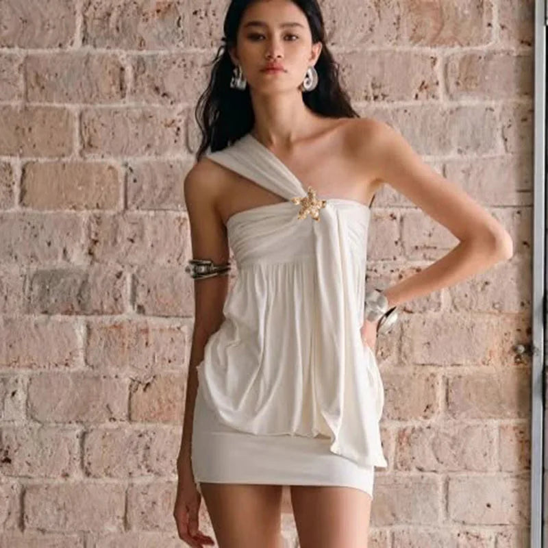Mallorca One Shoulder Mini Dress