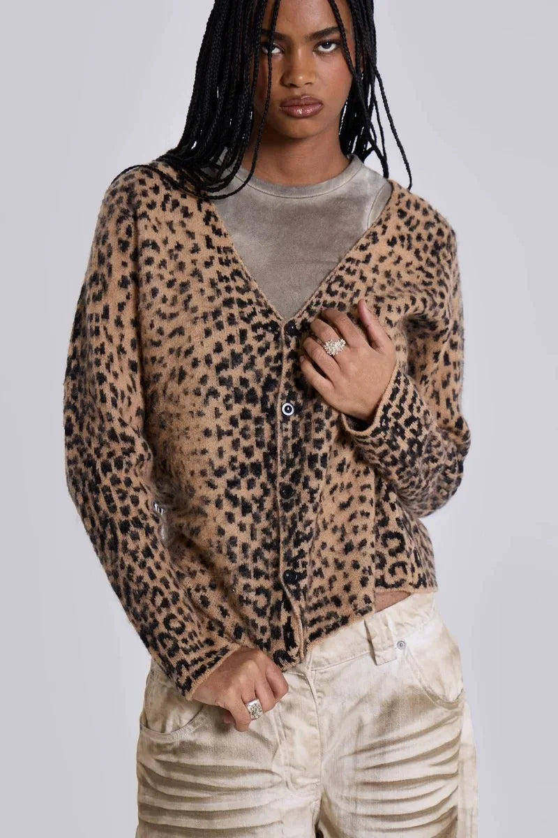 jaded london leopard cardigan