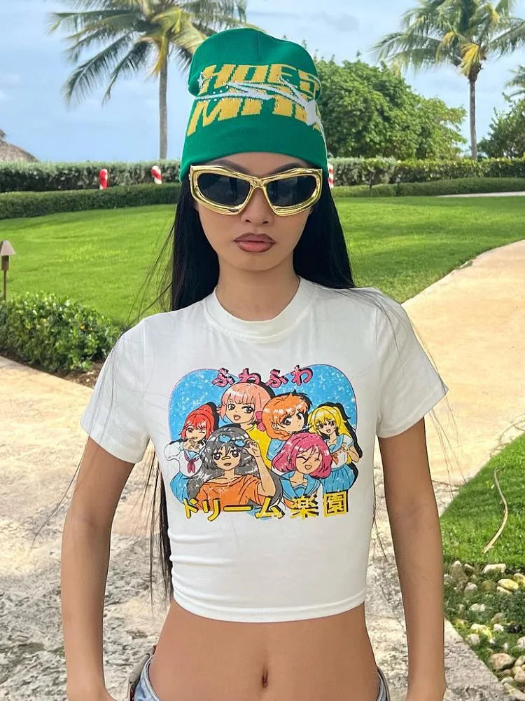 Anime Y2K tight baby clothes T-shirt
