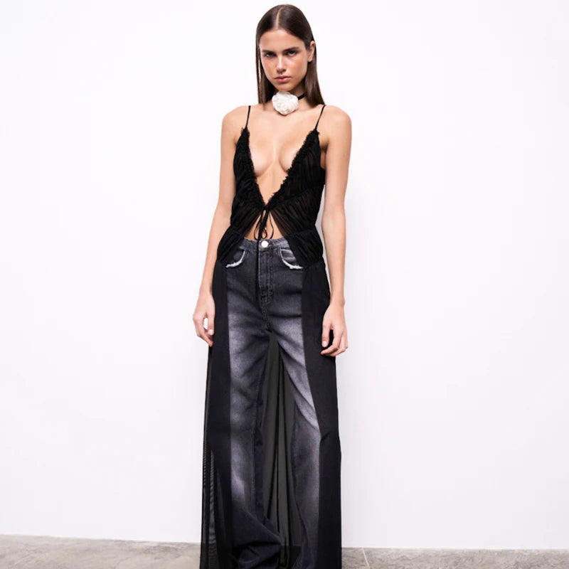 Beckmann V Neck Ruffle Dress