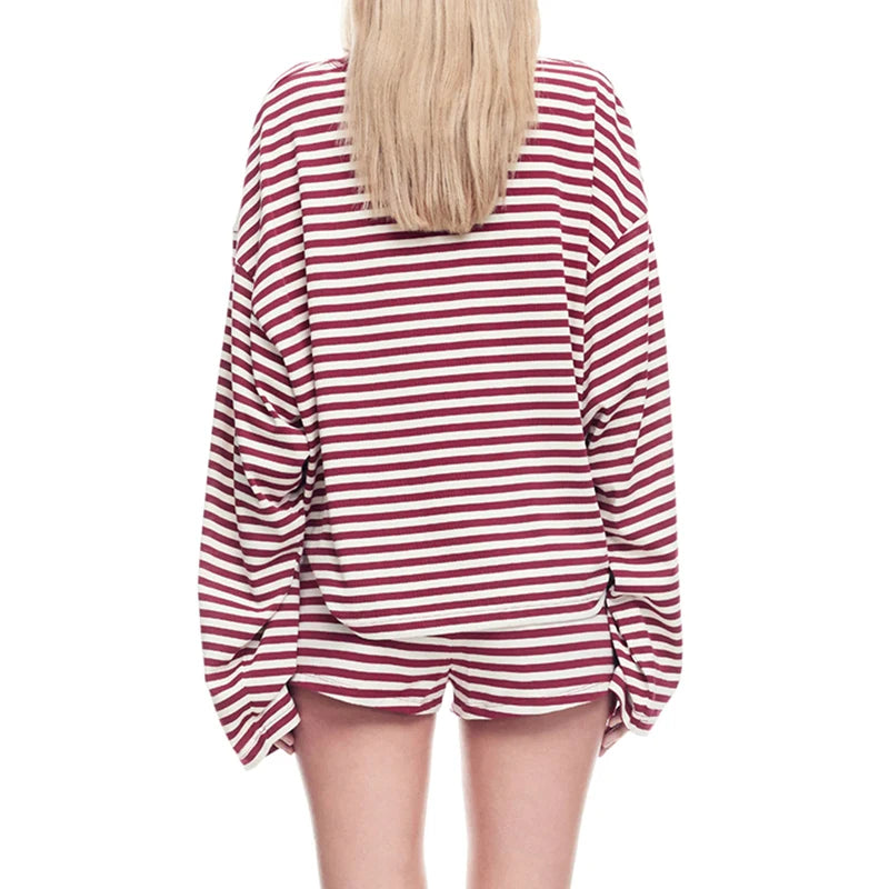 Melanie Sweatshirt & Drawstring Shorts Set