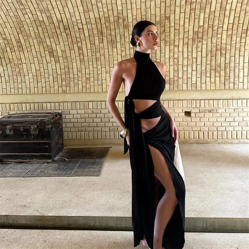 Paris Sleeveless Split Maxi Dress