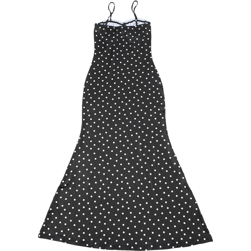 Vivien Polka Dots Print Spaghetti Strap Dress