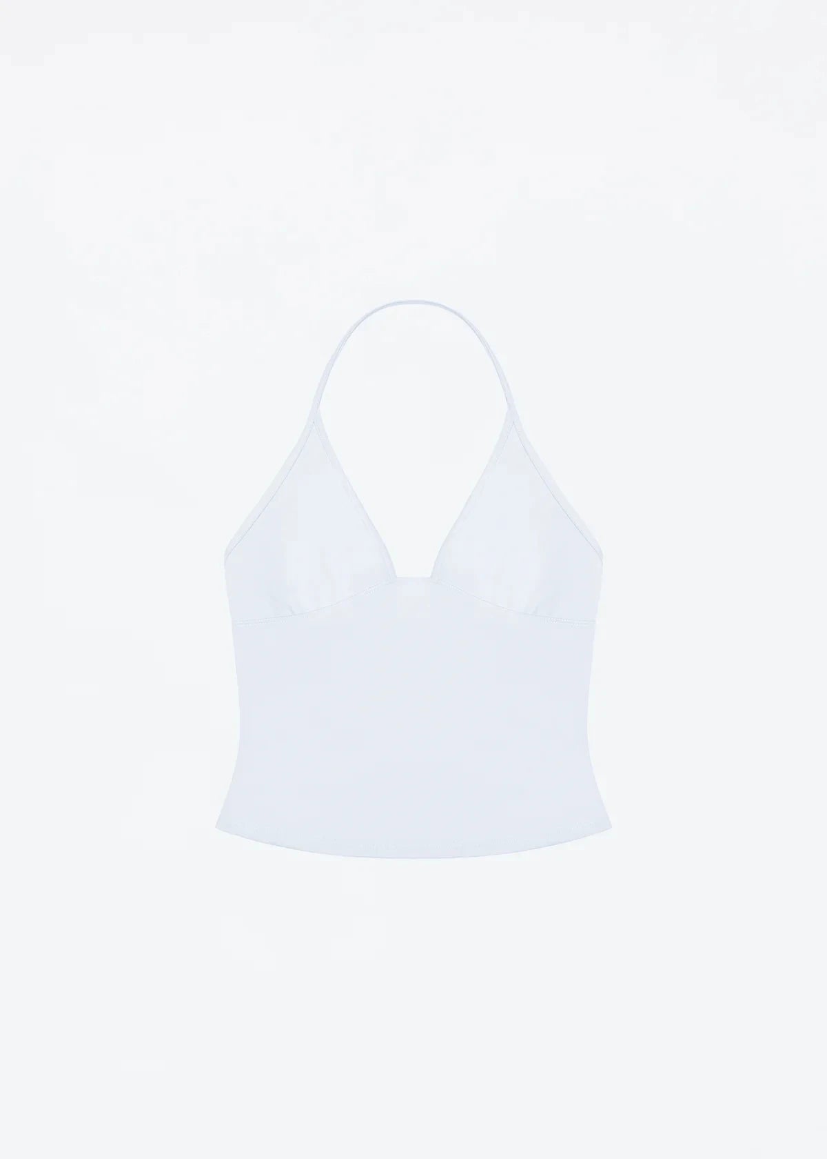 Tank triangle cup halter neck v-neck vest