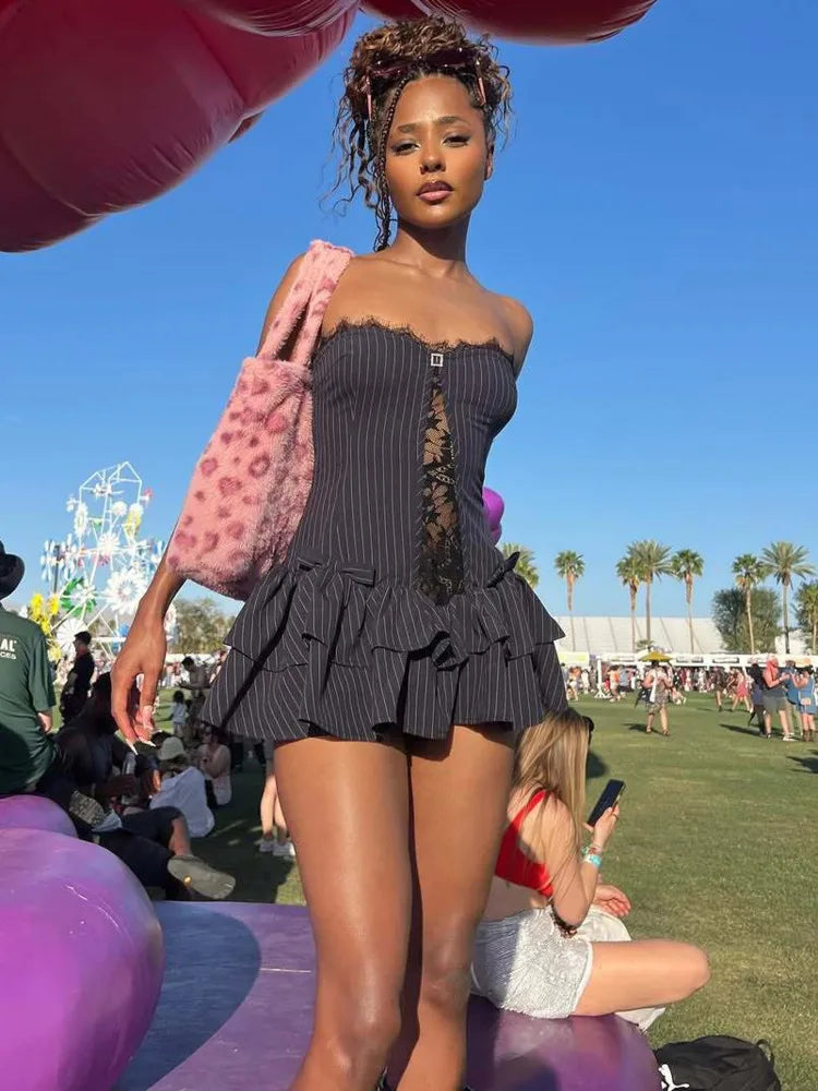 Lisa Ruffle Mini Dress