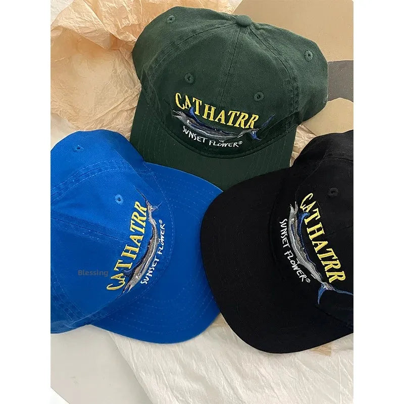 Ins Tuna Flat Brim Baseball Cap