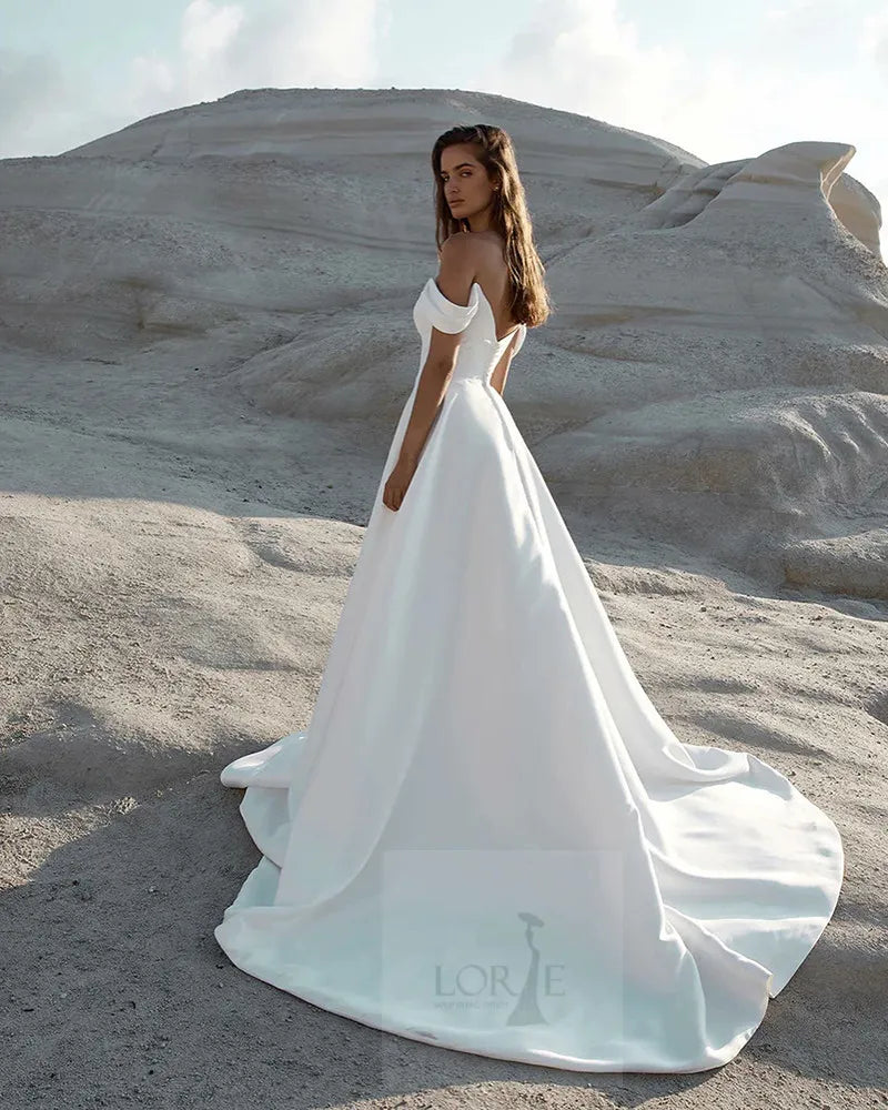 Cockatoo Soft Satin Wedding gown