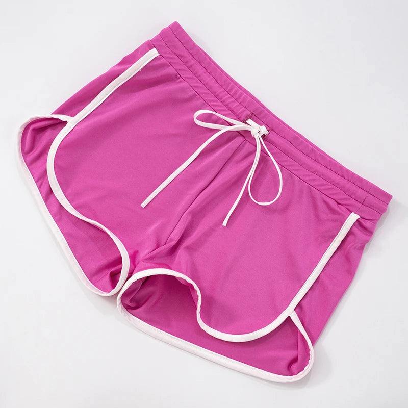 Tie Top + Low Waist Ultra Shorts Set
