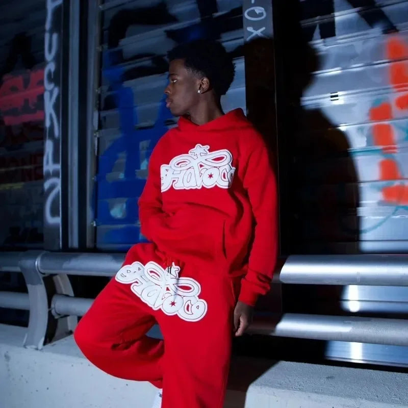 American retro hoodie Sweatpants
