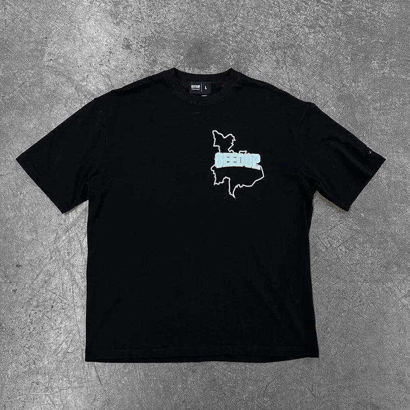 American GEEDUP street cotton T-shirt