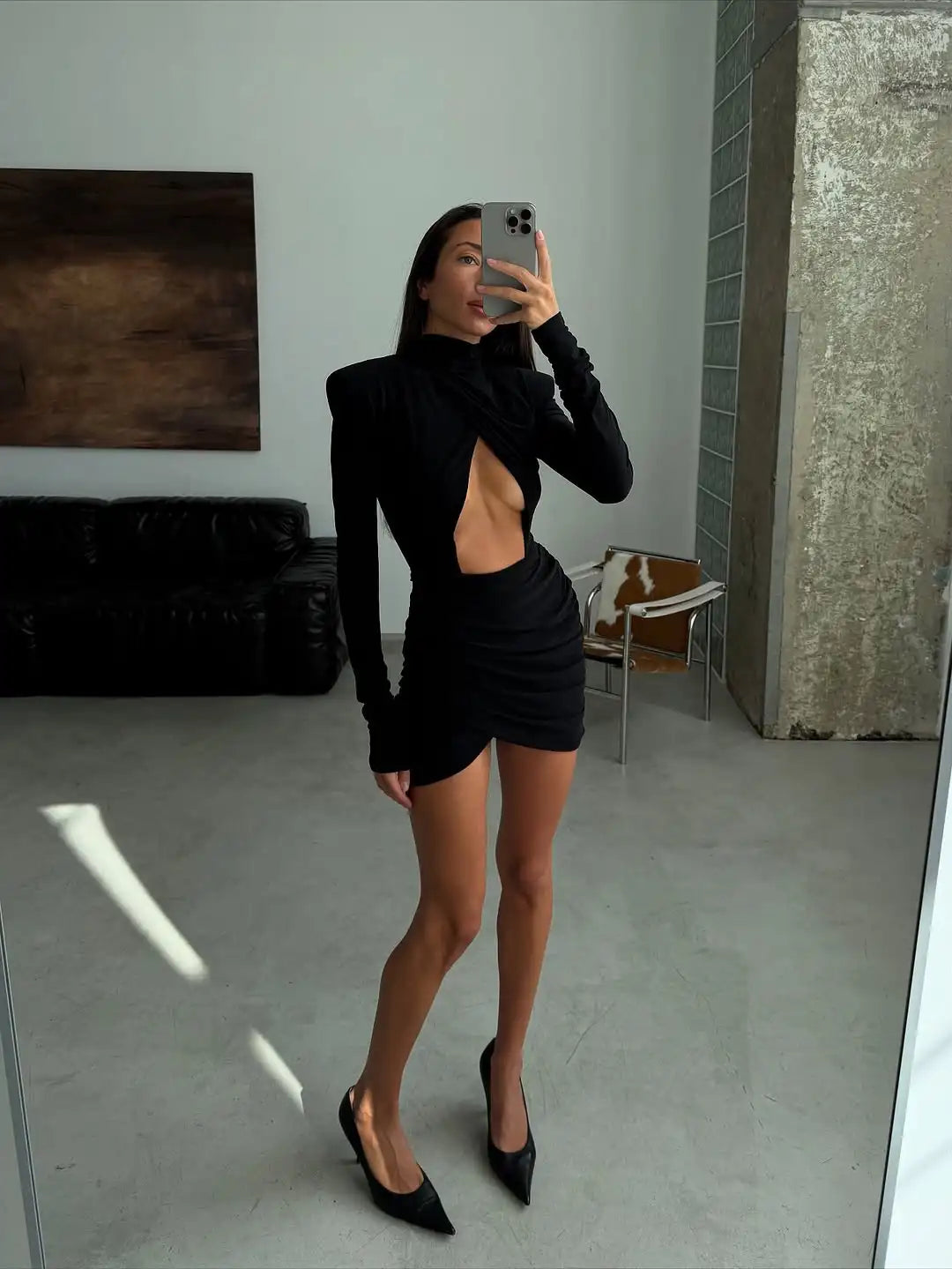 VENOM Pleated Mini Dress