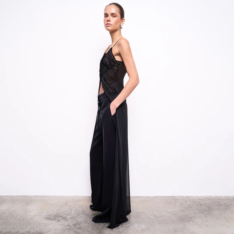 Beckmann V Neck Ruffle Dress