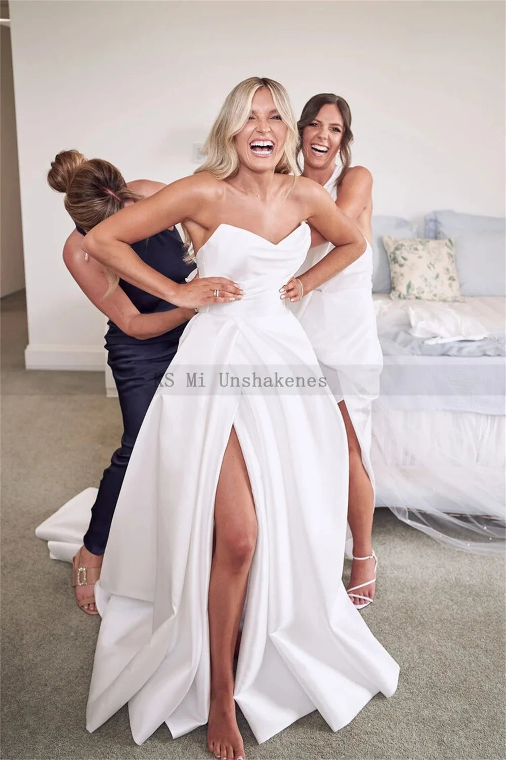 Chic Satin Wedding Gown