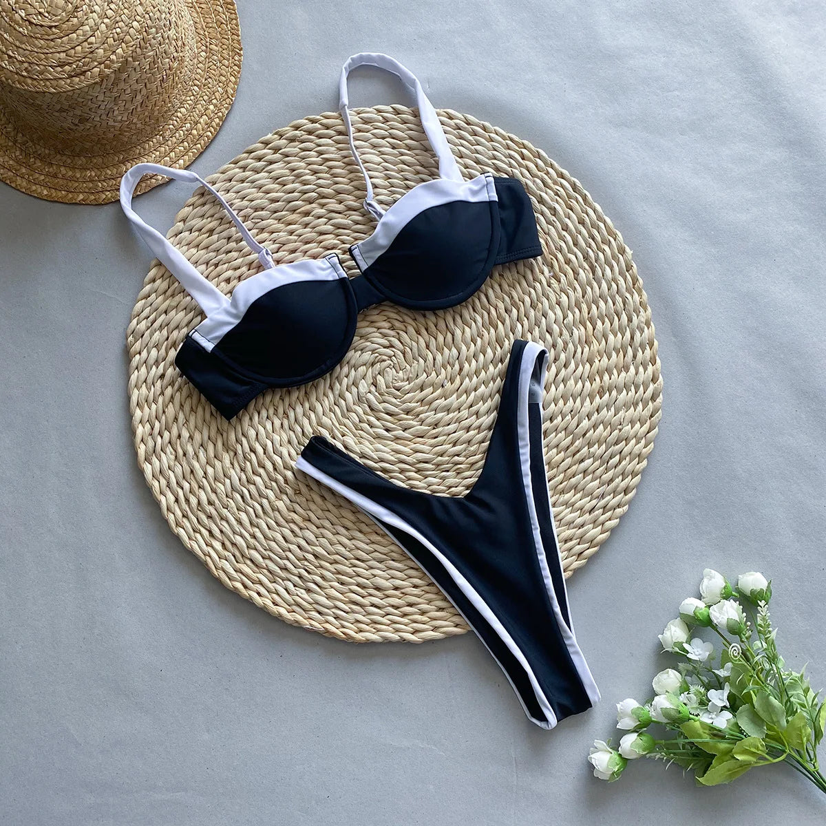 Cancun Bikinis Set Padded Bra and Thong