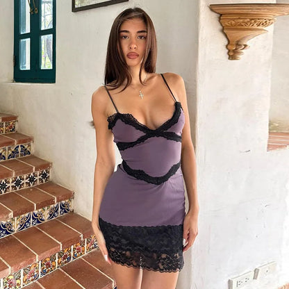 Aubrey Lace Sexy Mini Dress