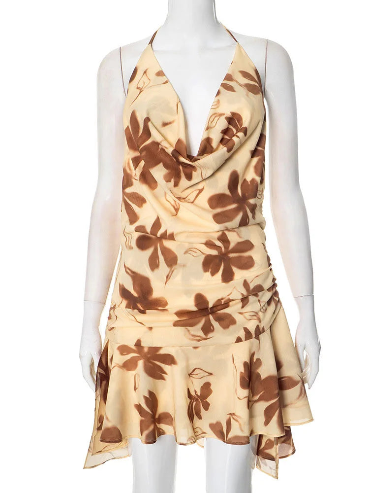 Tossy Lace-Up Mini Dress