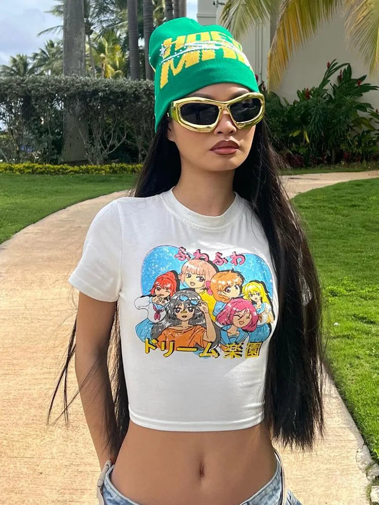 Anime Y2K tight baby clothes T-shirt