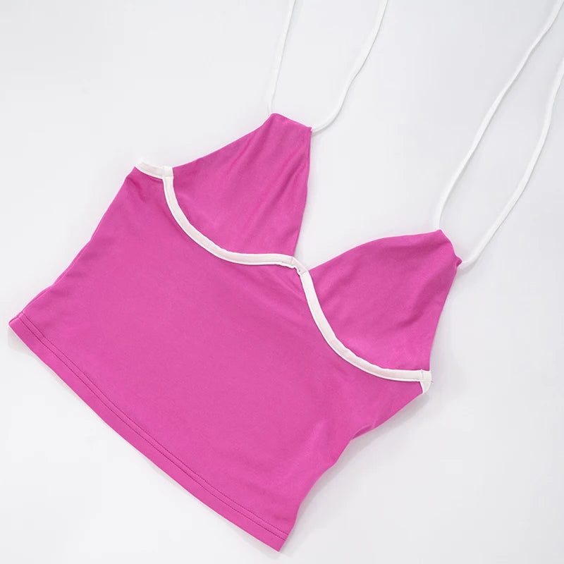 Tie Top + Low Waist Ultra Shorts Set