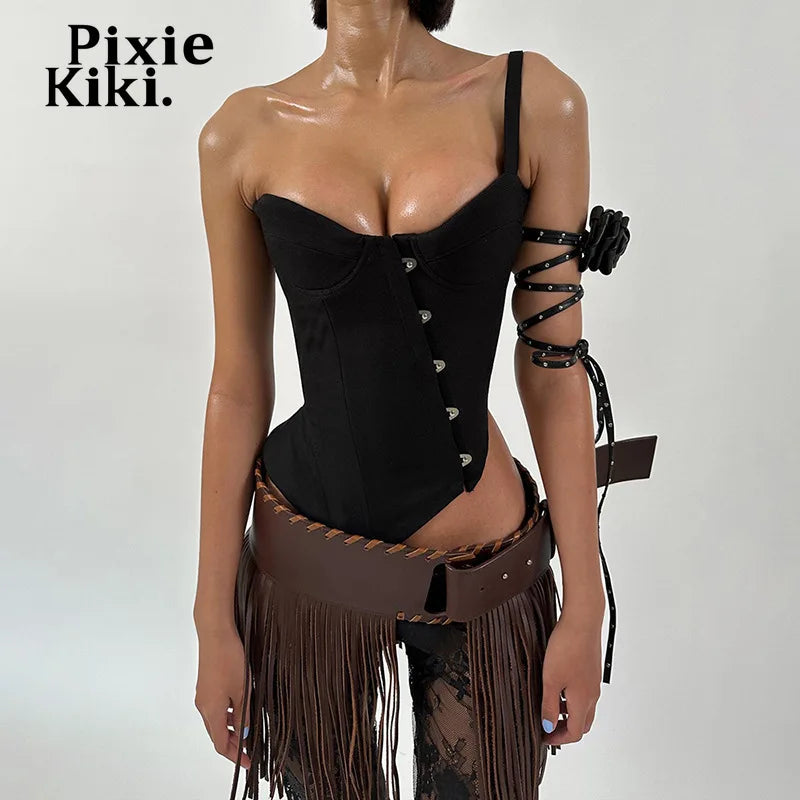 Sexy Black Busiter Corset Top