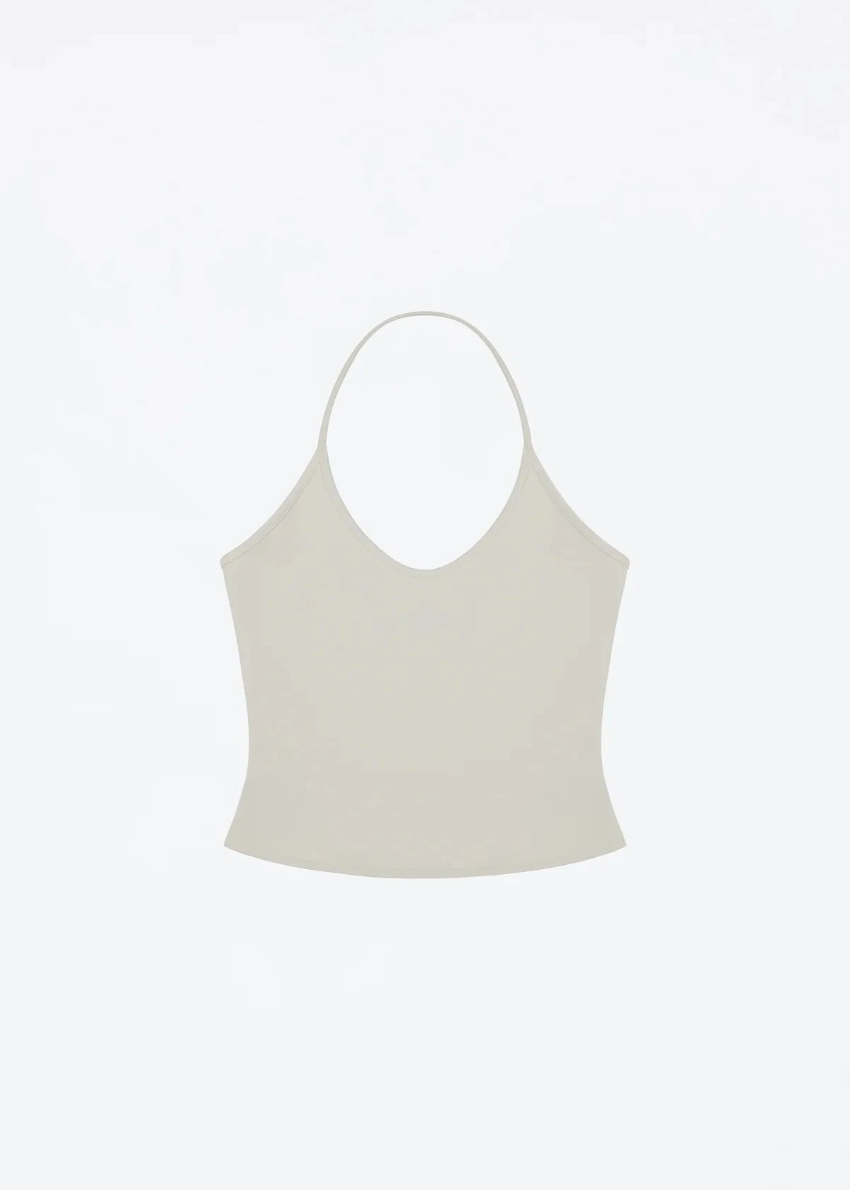 Tank Baby Blue Thin Strap U-Neck Top