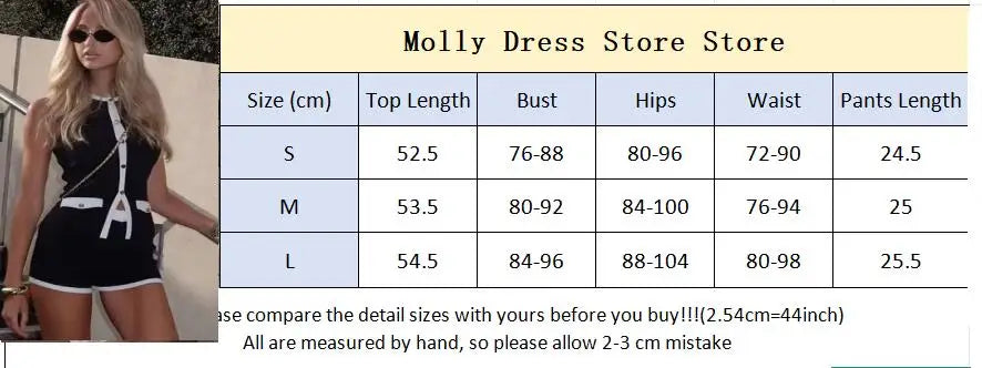 Molly Black Knit Top & Shorts Set