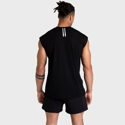 Men Breathable Undershirt Running Vest Singlet Fitness
